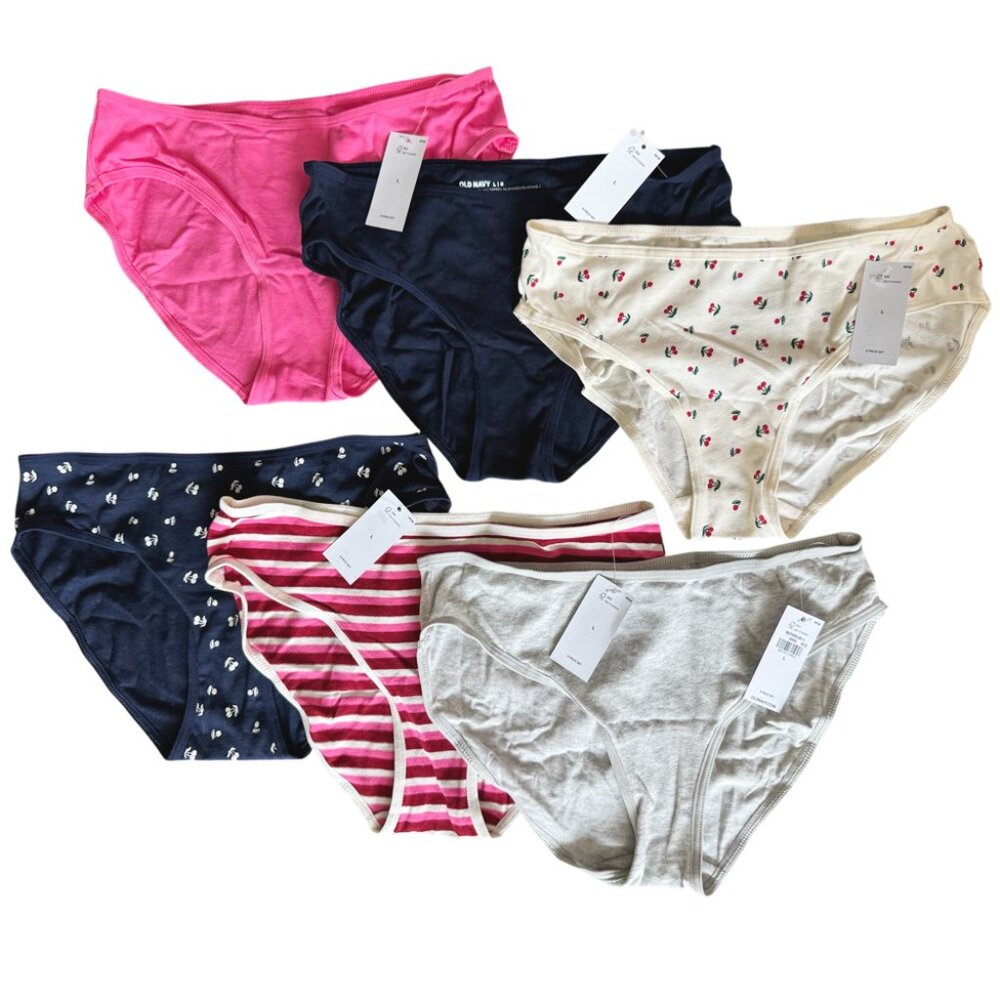 OLD NAVY Girls 6 Pack Bikini Underwear, Sz L, BNWT